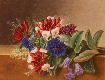 Flores Painting - Un bodegón con madreselva Johan Laurentz Jensen flor